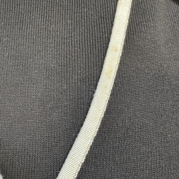 Chandler Hill Sweater Set Cardigan & Turtleneck Tank Black White Stripe Sz XL - Picture 5 of 10